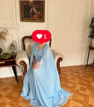 Рубашки и блузы: Mavi şifon ziyafət donu ölçü M,L,XLə də gedər 130 manata tikilib 1 — 2