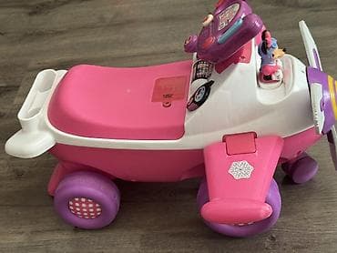 siniy traktor oyuncaq: Uşaq üçün Minnie Mouse temalı sürmə oyuncağı – təyyarə dizaynı - — 4