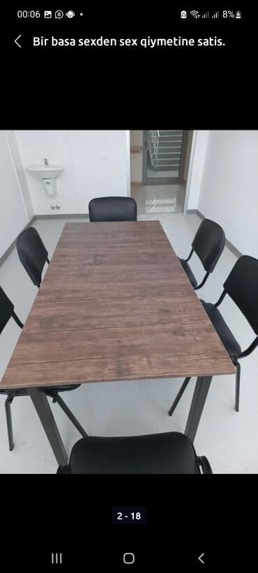 nar şirəsi: Sizlere masa ve oturacaq teqdim edirik. Bir-başa sexden satış Ofis — 1