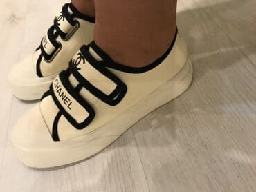 высокие кеды: Размер: 39, цвет - Белый, Б/у — 1