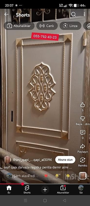 Jalüz qapılar: Metall seyf qapılar – dekorativ naxışlı, möhkəm konstruksiya Məhsulun — 1