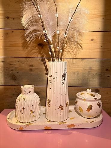 gul dekorlari: Vaza dəsti, Keramika — 8