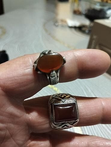 üzük kişi üçün: Üzük, Gümüş, Əqiq — 5