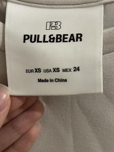 t winner: Pull&Bear qadın T‑şörtü (Футболка пул бир) Rəng: ağ Ölçü: XS 55 — 3