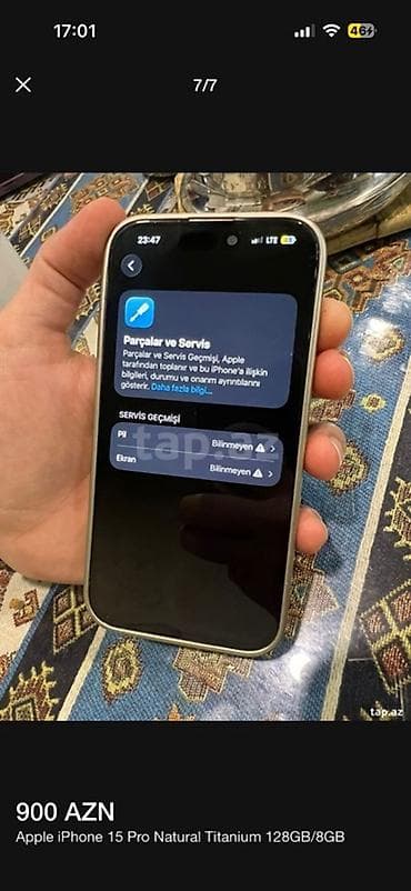 ilkin odenissiz iphone: IPhone 15 Pro, 128 GB, Natural Titanium — 3