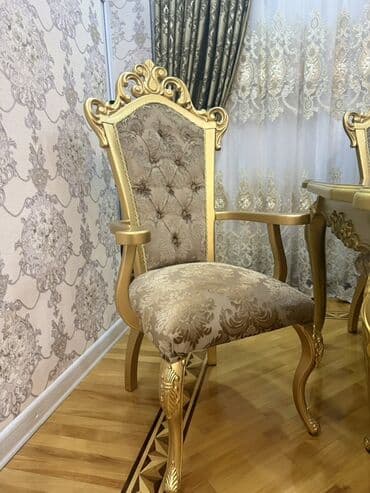 miz ustul: Qonaq otağı üçün, Yeni, Açılmayan, Dördbucaq masa, 8 stul — 3