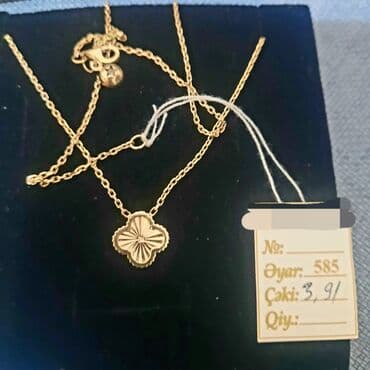 Eynəklər: Boyunbağı, Sarı qızıl, 585 Əyar, 766 g, Ünvandan götürmə — 4