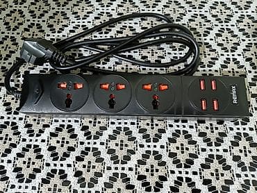 Remax çoxfunksiyalı elektrik uzadıcı və şəbəkə adaptoru - 4 universal — 1