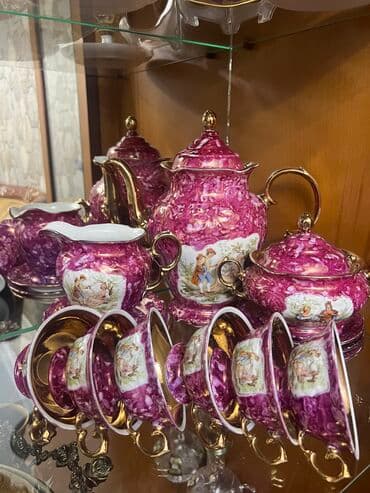 qedim: Çay dəsti, rəng - Çəhrayı — 4