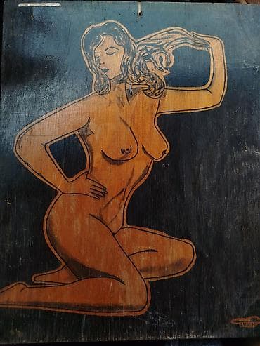 hekim sekilleri: Təsvir olunan siluet retro üslubda olan estetik bir qadın fiqurudur — 1