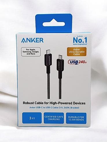 telefonlae: Kateqoriya: Adapterlər Anker A81D5H11 3ft 240W USB‑C Kabel Brend — 1