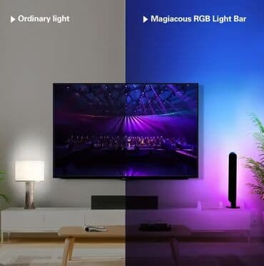 Pərdə və jalüzlər: Smart LED Light Bars – RGB işıq panelləri (2 ədəd) - Rəngli ağıllı — 2