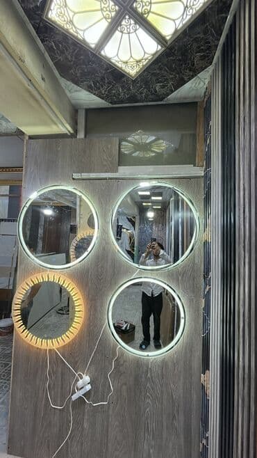 кольцевая лампа в баку: Güzgü Divar üçün, Dairə, Hamam üçün, Arxa işıqlı — 1