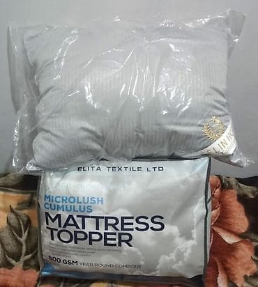 matras üstü döşək: Məhsul: Microlush Cumulus Mattress Topper + yastıq Təsvir: - Brend — 1