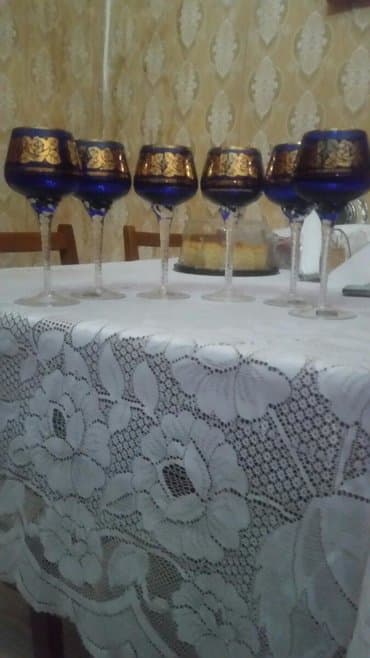 nerj qablar: Qədəhlər, rəng - Göy — 1