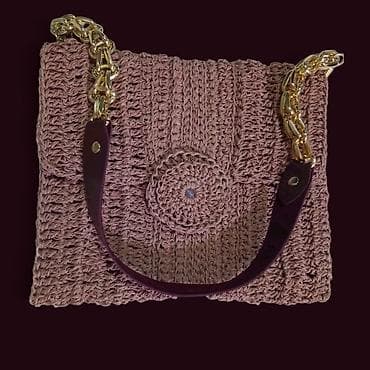 Əl işi toxunma çanta - Material: qalın toxunma ipi ilə əl ilə lalafo.az -da Əl işi toxunma çanta - Material: qalın toxunma ipi ilə əl ilə