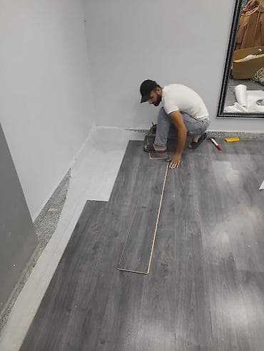 Plitə işləri: Her nov laminatlarin vurulmasi butun pol isləri tam ideal sekilde — 6