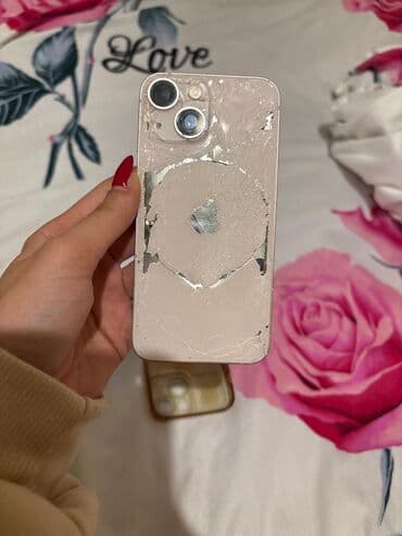 ayfon telefon: IPhone 13, Ağ, Qırıq — 1