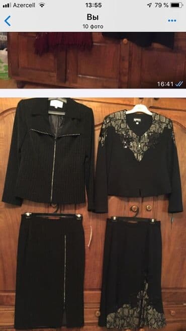 nişan dekor: Palto, 6XL, rəng - Qara — 13