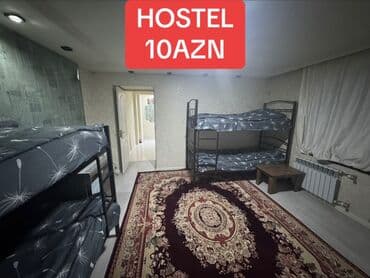 HOSTEL – 10 AZN 🛏️ 1 otaq, 4 yataq 🍳 Mətbəx var 🫖 Çay limitsiz ☕ Kofe