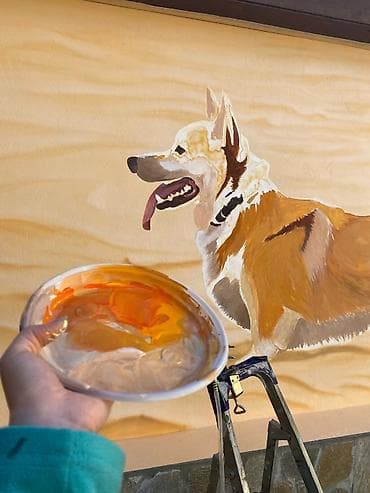 Mebel üçün boyalar: Divar rəsimlərinin çəkilməsi🎨 Qiymət rəsmə və onun ölçüsünə uyğun — 1