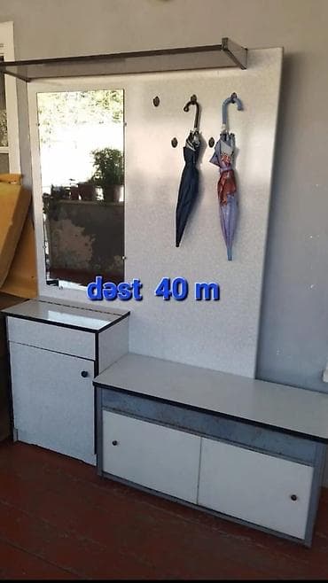 2 qapılı, Güzgülü, Boz, Digər material, Açılan, Düz dolab