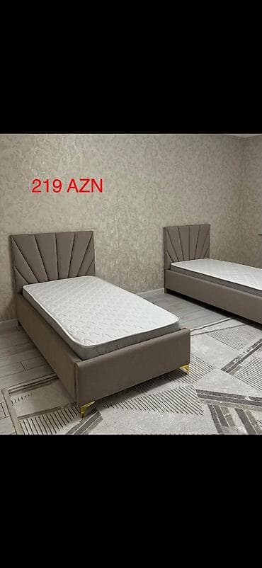Tək nəfərlik çarpayı – 219 AZN - Yumşaq parça ilə çəkilmiş, müasir lalafo.az -da Tək nəfərlik çarpayı – 219 AZN - Yumşaq parça ilə çəkilmiş, müasir