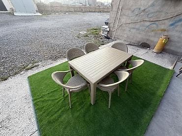 Мебель: Açıq hava üçün masa və stul dəsti Tam orginal👍🏻 - Komplekt: 1 ədəd — 2