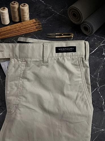 WESTBURY kişi şalvarı – bej rəng - Klassik, gündəlik və ofis tərzinə — 5