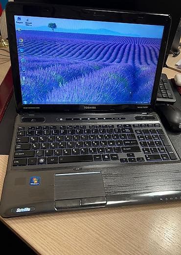 m tech computers: Toshiba notebook, qizmir, batareya normal saxlayir, harman kardonn ses — 1