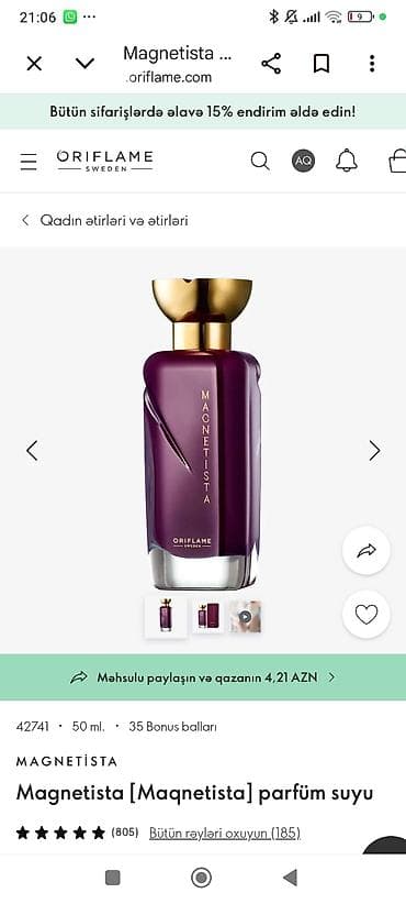 Bədənə qulluq: Oriflame Sweden qadın ətirləri – 50 ml flakonlar 1) Eclat — 2
