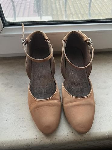 домашние женские тапочки балетки: Latın/rəqs ayaqqabıları – qadın model - Rəng: dəri/nude ton - — 1