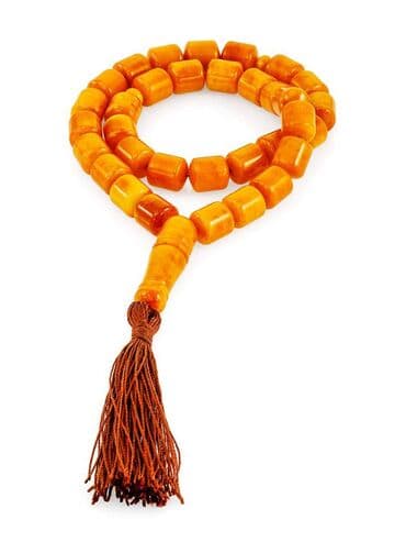 Qədim kəhrəba təsbeh.100% təbii Baltik kəhrəbasından təsbeh.Bütöv daş