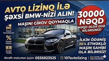 Услуги: Avto lizinq xidməti – BMW üçün lizinq təklifi - Şəxsi BMW-ni avto — 1