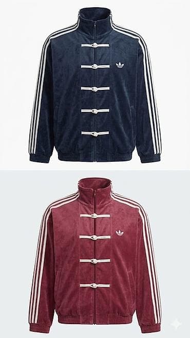 Adidas x Gongfu ilhamlı trak-top - Model: Adidas velür track jacket — 1
