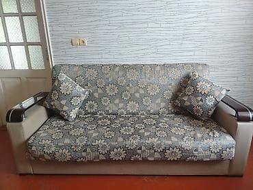 Mebel: İşlənmiş, Di̇van-kravat, 2 kreslo, Bazalı, Açılan — 3