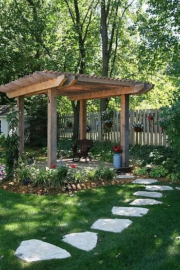Мебель на заказ: Bağ üçün taxta pergola – dizayn və quraşdırma xidməti - Material — 2
