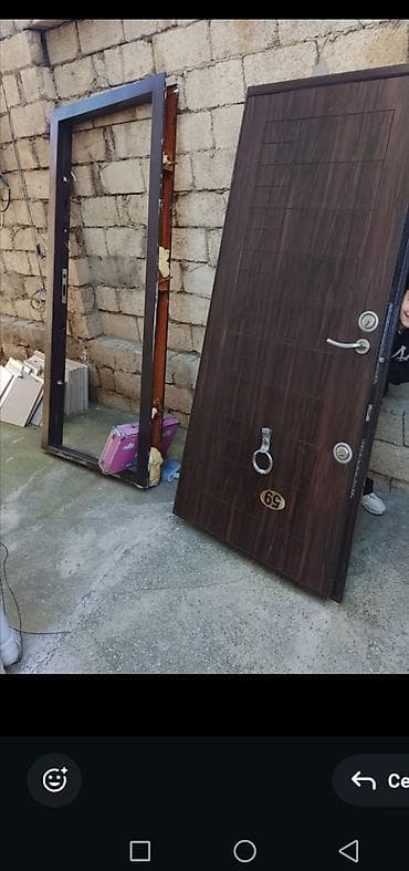 Dəmir giriş qapısı – komplekt - Material: möhkəm metal (daxili