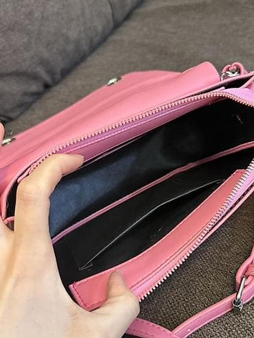 Çanta yenidir Məhsul: Qadın çiyin çantası – çəhrayı - Material