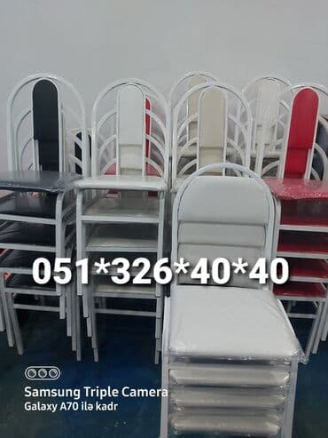 Masa və oturacaq dəstləri: Qonaq otağı üçün, Yeni, Açılan, Dördbucaq masa, 1 stul — 16