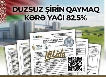 MiLida Duzsuz Şirin Qaymaq Kərə Yağı – 82.5% - Yağlıq dərəcəsi: 82.5%