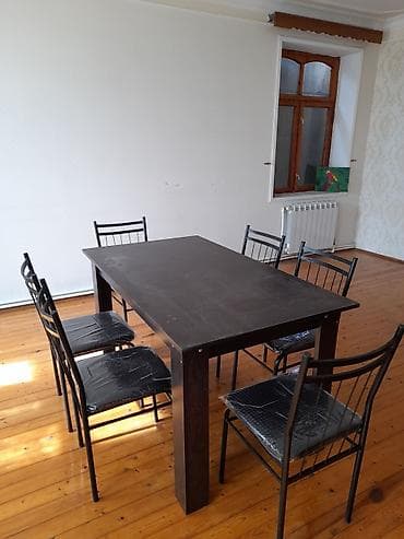 metbex meneli: Mətbəx üçün, Yeni, Açılmayan, Dördbucaq masa, 6 stul — 2