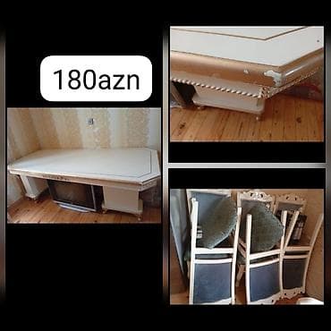 Ev və bağ: Qonaq otağı üçün, İşlənmiş, Kvadrat masa, 6 stul — 1