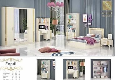 Oğlan və qız üçün, Yeni, İkinəfərlik çarpayı, Yazı masası, Dolab, Tumba