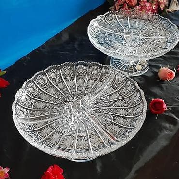 qapi rengleri: Çex xrustal Bohemia firmasi boyuk çərəz qabilar. 31 sm. 1 ededi 175 — 2