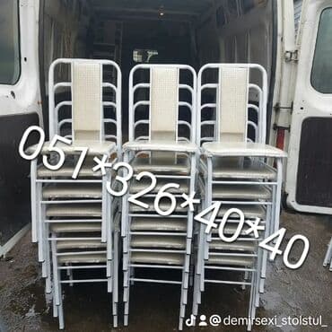 stol stul işlenmiş: Yeni, Sadə stul, Metal, Azərbaycan — 25