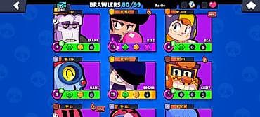 Avtoservis avadanlıqları: Brawl Stars oyunu üçün inkişaf etmiş hesab Əsas göstəricilər: - Kupa — 7