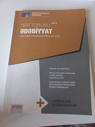 Ədəbiyyat test toplusu Heç işlənməyib. Təzədir. Qiymət 4 manat