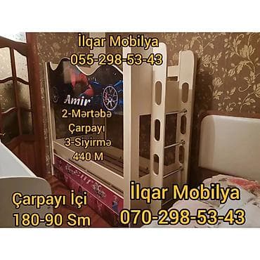 ucuz kravat: Oğlan və qız üçün, Yeni, Çarpayı, Matrassız, Siyirməsiz, Laminat — 2