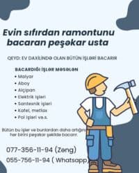 azbes sifir: EVİN SIFIRDAN DAXİLİ TƏMİRİYLƏ BAĞLI HƏR BİRİ İŞİ BACARIRAM — 3